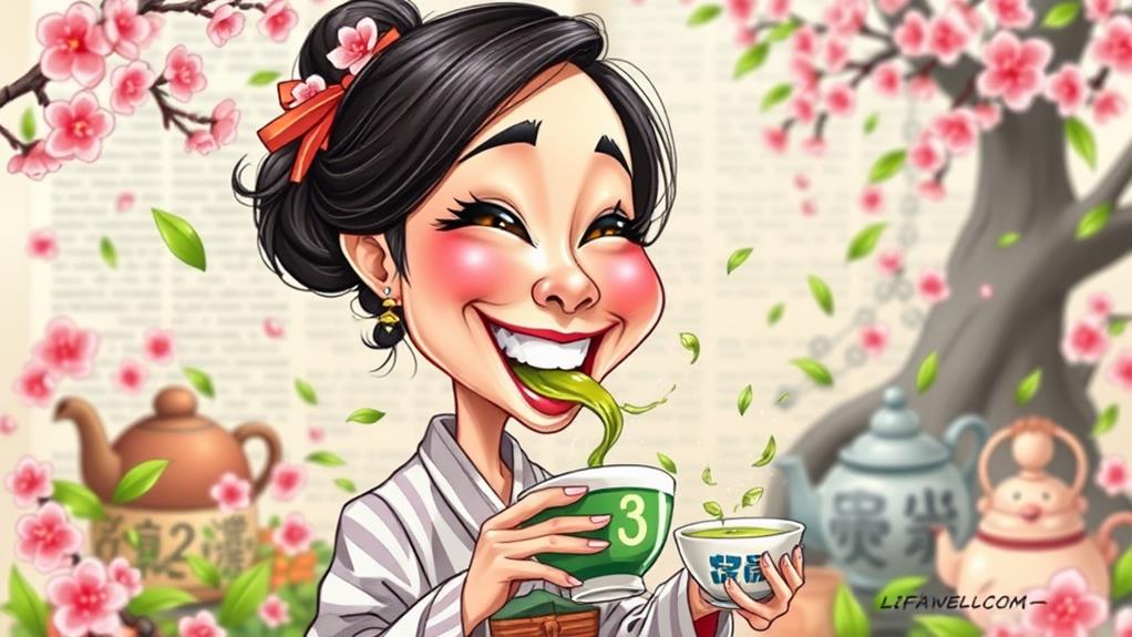 japanese women drink green tea